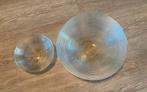 2 glazen schalen, Ophalen, Zo goed als nieuw, Rond, Glas