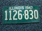 Kentekenplaat licenseplate Illinois 1947 USA, Verzenden, Gebruikt, Auto's