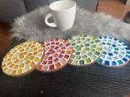 Handgemaakte mozaïek onderzetters - set van 4, Ophalen of Verzenden, Nieuw, Glas of Kopje