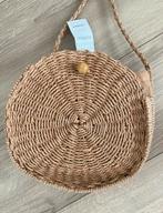 Rieten ronde tas, Ophalen of Verzenden, Nieuw, Beige, Schoudertasje
