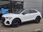 Audi Q3 Sportback 45 TFSI e S Edition Panorama/3x S-line/Cam, Auto's, Audi, Adaptive Cruise Control, Zwart, Leder en Stof, Wit