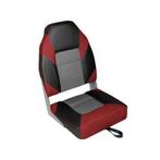 Bootstoel High Back Grijs/Steenkool/Rood