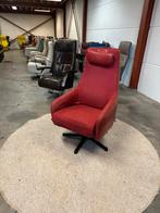 Relaxfauteuil , rode leren design relax fauteuil stoel ZGAN, Mariansoliak8@gmail.com, 75 tot 100 cm, Ophalen of Verzenden, Zo goed als nieuw