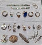 Lot Zilveren Sieraden met Edelstenen, Ophalen of Verzenden, Zilver, Zilver