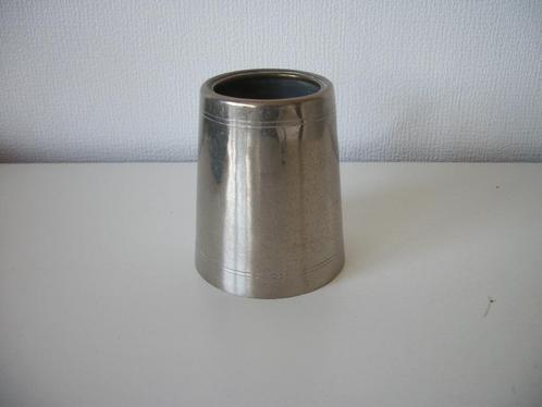 Edeltin Tinnen zilverkleurig Lepelvaasje - 8 cm hoog, Antiek en Kunst, Antiek | Tin, Ophalen of Verzenden
