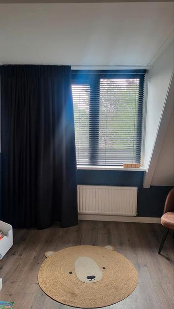 Overgordijn zwart met dubbele plooi (nieuw) beschikbaar voor biedingen