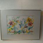 Aquarel Roeli Rumscheidt met acrylverf op achterzijde, Ophalen of Verzenden