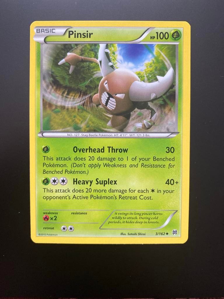Pinsir 3/162 Pokémon XY BreakThrough 2015 Mint Packfresh, Ophalen of Verzenden, Zo goed als nieuw, Losse kaart