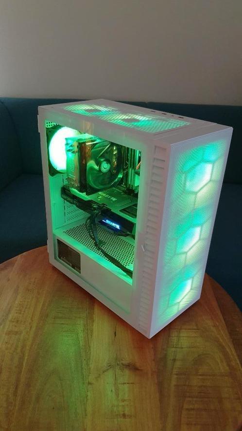 Witte RGB Game PC (Core i7 met Nvidia RTX 1660), Computers en Software, Desktop Pc's, Zo goed als nieuw, 3 tot 4 Ghz, HDD, SSD