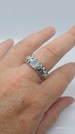Zilveren Buddha to Buddha Ring Maat 20, 20 of groter, Ophalen of Verzenden, Dame of Heer, Zilver