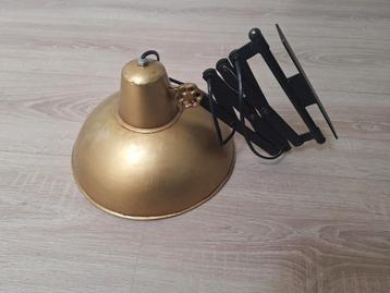 Industriële Wandlamp - Goudkleurig Uittrekbaar beschikbaar voor biedingen