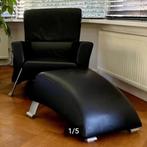 topper prachtige zetel rolf benz model 332 met hocker, Huis en Inrichting, Fauteuils, Ophalen, Zo goed als nieuw, Leer