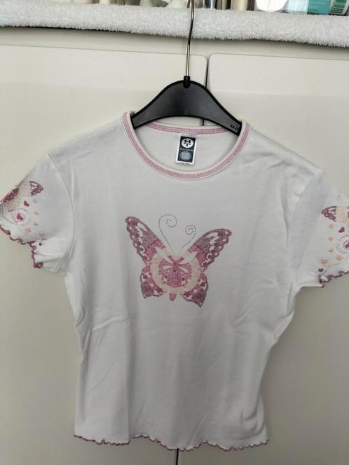 Zeer Mooie T-shirt met mooie borduursels van Glitter draad ., Kleding | Dames, T-shirts, Gedragen, Maat 34 (XS) of kleiner, Wit