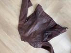 Damesjasje bruin leer, Ophalen of Verzenden, Zo goed als nieuw, Maat 38/40 (M), Bruin