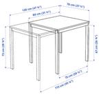 Eettafel Ikea Vangsta 80/120x70cm, Huis en Inrichting, Tafels | Eettafels, 50 tot 100 cm, Overige materialen, 100 tot 150 cm, Rechthoekig