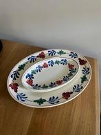 Set van 3 Boerenbont serveerschalen – stijlvol en klassiek!, Ophalen of Verzenden