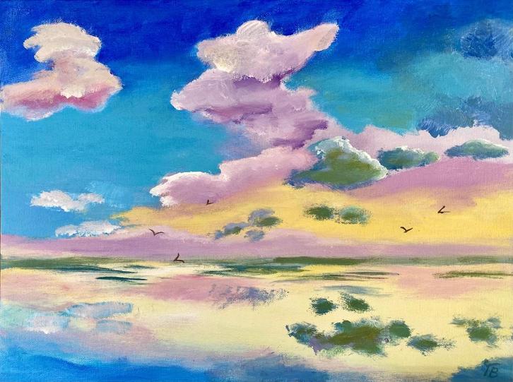 Schilderijen, acryl en olieverf, KERST KADO, Antiek en Kunst, Kunst | Schilderijen | Modern, Ophalen