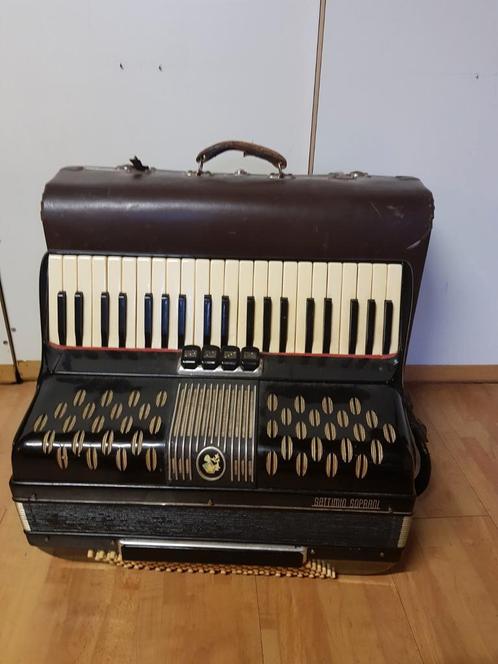Vintage 1950 Accordion settimio soprani, Muziek en Instrumenten, Accordeons, Gebruikt, Toetsaccordeon, 120-bas, Overige merken