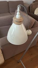 Creme kleurige metalen hanglampen 2stuks, Ophalen of Verzenden, Zo goed als nieuw, Minder dan 50 cm
