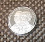 Diamanten Bruiloft Juliana & Bernhard Penning zilver, Verzenden, Koningin Juliana, Zilver