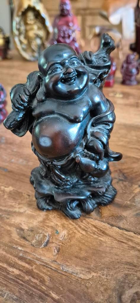 Lachende Boeddha beeldjes met knapzak, Huis en Inrichting, Woonaccessoires | Boeddhabeelden, Nieuw, Ophalen of Verzenden