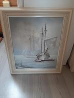 Olieverfschilderij Zeilboten, Antiek en Kunst, Ophalen