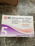 BD Micro-Fine Ultra pennaalden 5mm, Diversen, Nieuw, Ophalen of Verzenden