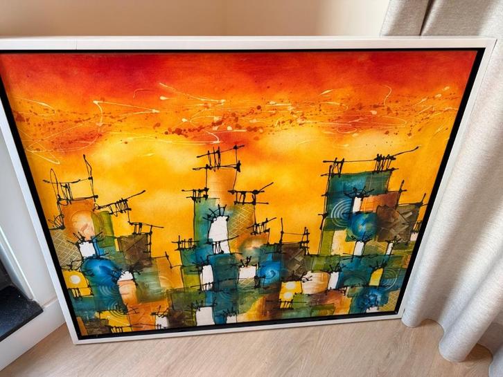 Schilderij cubaanse schilder, Antiek en Kunst, Kunst | Schilderijen | Modern, Ophalen