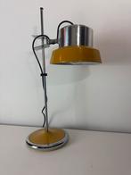 Vintage Targetti Sankey Mosterd Gele Bureaulamp, Huis en Inrichting, Lampen | Vloerlampen, Gebruikt, ?, Minder dan 100 cm, Metaal