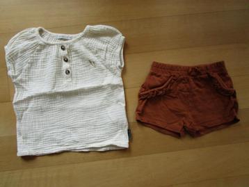 Kids Gallery + Hema maat 80 - korte broek + shirt beschikbaar voor biedingen