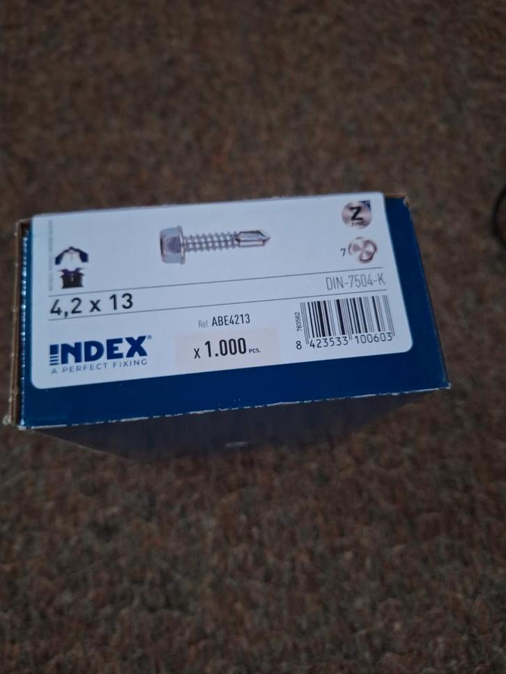 3000 Zelfborende Schroeven 4.2x13 DIN-7504-K - Nieuw, Doe-het-zelf en Verbouw, Metalen, Nieuw, Ophalen of Verzenden