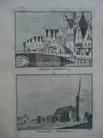 365-366 Medemblik  Stadhuis en Westerkerk  Kopergravure 1752, Ophalen of Verzenden