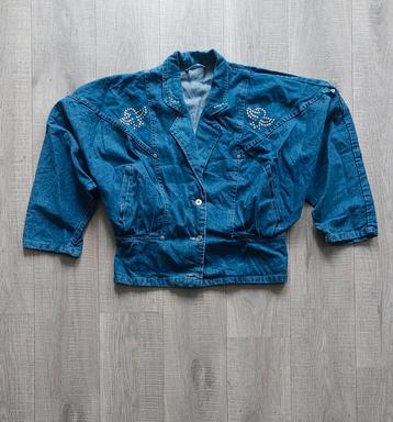 Vintage 80s oversized batwing denim jacket beschikbaar voor biedingen