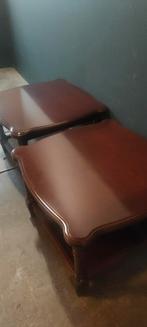 2 Vintage Tafels Art Deco Bijzettafels kersenhout, Huis en Inrichting, Ophalen, 50 tot 100 cm, 50 tot 75 cm, Vierkant