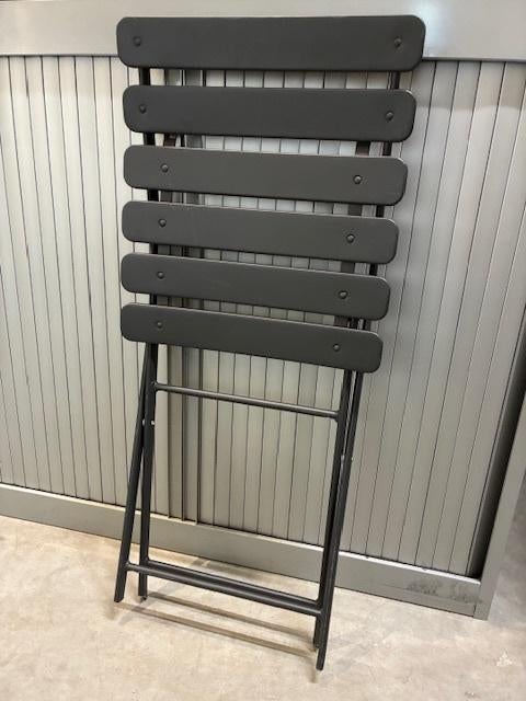 Metalen Bistro klapstoelen, Ophalen, Gebruikt, -, Zwart