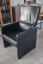 Leren Stoel. Kleur Zwart., Huis en Inrichting, Fauteuils, Ophalen, Gebruikt, 50 tot 75 cm, Leer