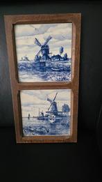 Delfts Blauw Tegeltableau met Molens, Antiek en Kunst, Ophalen of Verzenden