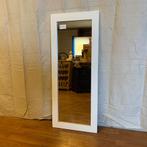 Spiegel - 110 x 45 cm - houten white wash lijst - TTM Wonen, Huis en Inrichting, Woonaccessoires | Spiegels, Minder dan 50 cm