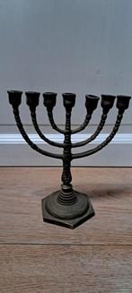 Mooie vintage menora kandelaar, Ophalen of Verzenden, Koper of Brons