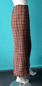 1A Vintage jaren 80 bouclé lange rok bruin maat 42, Kleding | Dames, Bruin, Verzenden, Maat 42/44 (L), Vintage