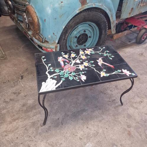 Unieke salontafel met tegels foto boom vogel motief, Huis en Inrichting, Tafels | Salontafels, Minder dan 50 cm, 50 tot 100 cm