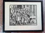 Schilderij met kopie van prent (september), Huis en Inrichting, Minder dan 50 cm, Gebruikt, Ophalen of Verzenden, Print
