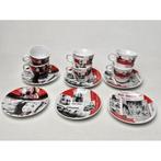 # 6 kop en schotels Collezione R&BC Royal Porcelain Expresso, Huis en Inrichting, Keuken | Servies, Gebruikt, Ophalen of Verzenden