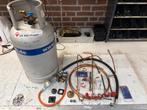 Aluminium lpg gastank met buitenvul aansluiting en diverse, Caravans en Kamperen, Ophalen of Verzenden, Zo goed als nieuw