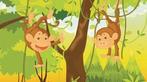 Fotobehang vlies Jungle apen, Kinderen en Baby's, Kinderkamer | Inrichting en Decoratie, Ophalen, Nieuw, Wanddecoratie