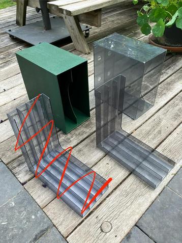 Vintage platenbak/vinylhouder beschikbaar voor biedingen