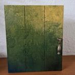Sleutelkastje sieradenkastje vintage stijl groen geel boho, Ophalen of Verzenden, Zo goed als nieuw