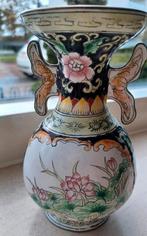 Chinees emaille cloisonne Vaasje met vlinderoren, Ophalen of Verzenden