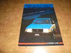 brochure Citroen Axel  1986, Ophalen of Verzenden, Zo goed als nieuw, Overige merken