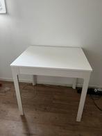 IKEA witte uitschuifbare tafel, Ophalen of Verzenden, Zo goed als nieuw, Rechthoekig, 50 tot 100 cm